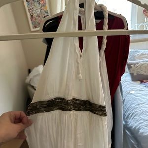 Banana Republic white halter dress